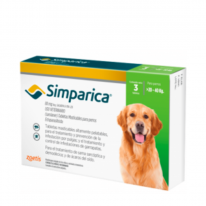 Simparica 80mg de 20 a 40kg