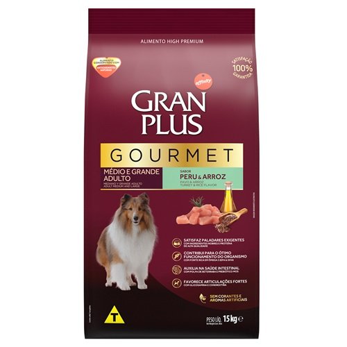 Gran Plus Gourmet Perro Mediano y Grande Pavo & Arroz